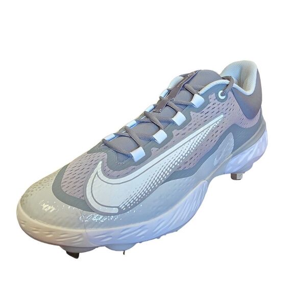 Nike Alpha Huarache Elite 4 Low 'Wolf Grey White' DJ6521-012 Baseball size 14 - Picture 9 of 11